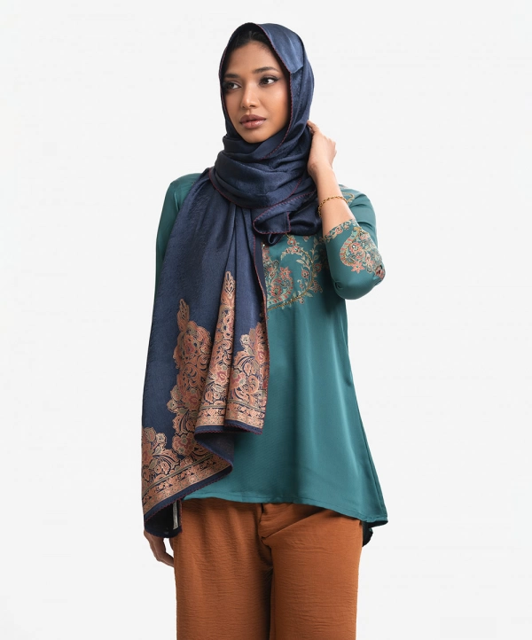 Blue Georgette Hijab
