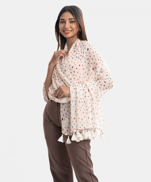 White Georgette Hijab